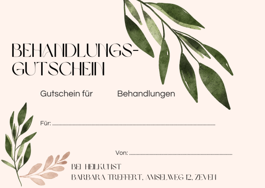 Behandlungsgutschein